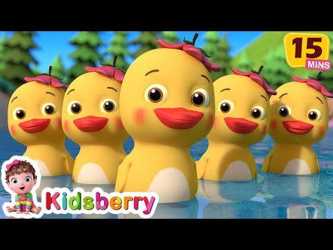 🐤🐤 Five Little Ducks 🐤🐤 + 🐬🐬 Baby Shark 🐬🐬 | Kidsberry Nursery Rhymes & Baby Songs