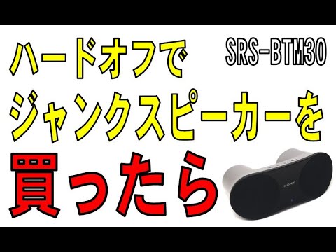 ハードオフでソニーのジャンクスピーカーを買ってきました　Sony Wireless Speaker System  SRS-BTM30