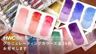 グラニュレーティングカラーズ全24色お見せします【ホルベイン公式】