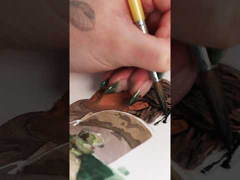 Painting Assassin’s Creed Shadows #ad #assassinscreedshadows #watercolorpainting