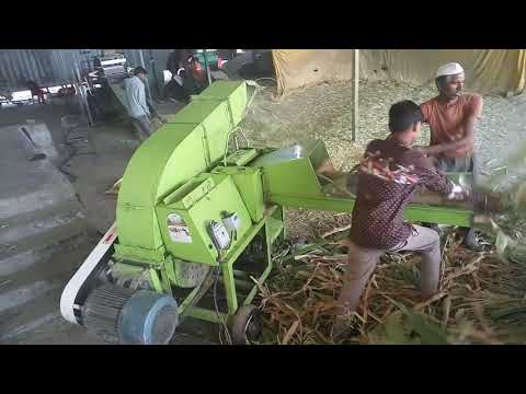 Working video of corn stalk silage silk machine