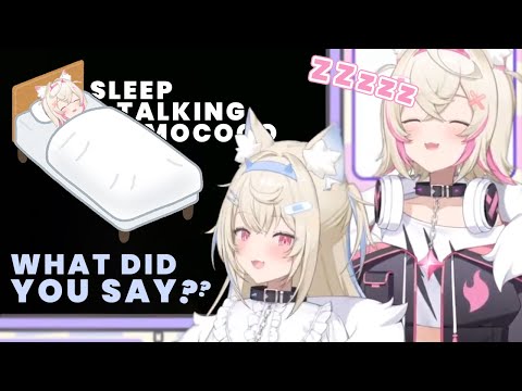 It seems like Mococo sleep talk a lot recently, Fuwawa tried to record but...