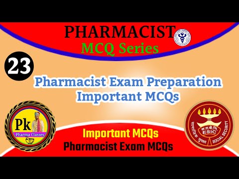 Pharma MCQs ll ESIC Pharmacist Exam Paper ll SGPGIMS PHARMACIST Exam Paper ll Pharmacist Vacancy2023