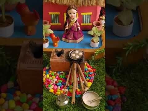 Miniature Cooking Idli Sambar | Mini Foods | Little Kitchen #food #viral #trendingshorts #satisfying