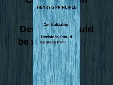 Centralization #principles of management #Henry principles