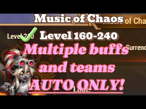 Hero Wars Music of Chaos Level 170 to 240 Auto ONLY!