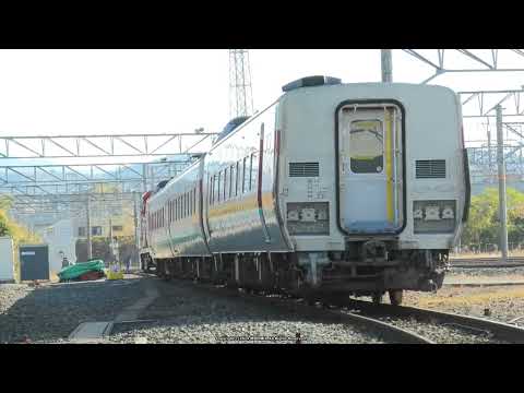 『381系電車ありがとうセレモニー』前の入換作業の一部を撮影しました。（R6.12.17）