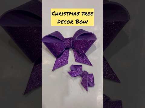 Christmas Tree Decor idea #Bow #colourful #diy #handmade #happiness #viralvideo