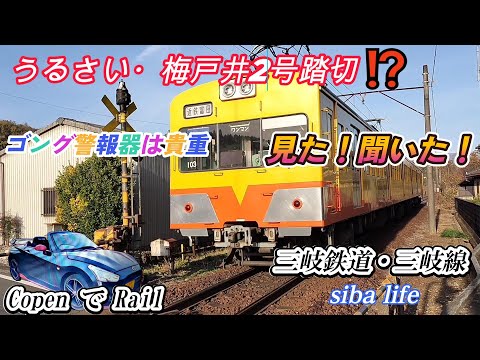 【うるさい、梅井戸2号踏切】ゴング式警報器は、貴重、見た！聞いた！三岐鉄道、SANGI Railway Sangi Line 2024.12. siba life #mie #三岐鉄道 #211 a