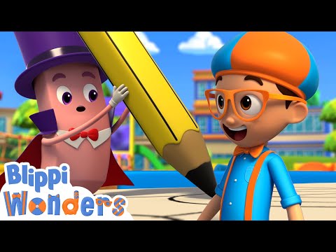 Blippi Wonders How Does an Eraser Work? | Kids Cartoons | Party Playtime!