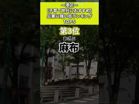 港区 災害に強い街ランキングTOP5