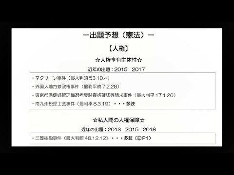 【LEC/行政書士】2021ここ出る！出題予想論点～憲法・民法編～