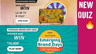 Amazon New Quiz Answer Today 28 January 2021 | Emerging Bran quiz answers