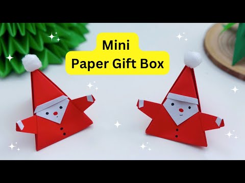 DIY MINI PAPER Christmas GIFT BOX / Paper Craft / Easy Origami  Gift Box DIY / Gift Ideas #christmas