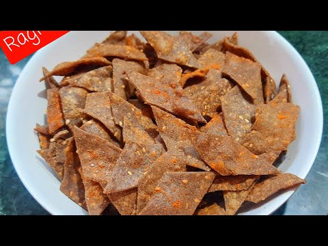 రాగి పిండి తో చిప్స్/Ragi flour chips/evening snack recipe