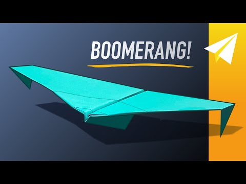 BOOMERANG PAPER AIRPLANE! How to Make a Plane that Flies Back to You — Looper by Will Barron