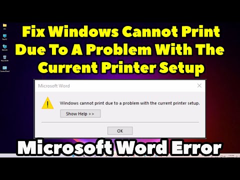 How To Fix Windows Cannot Print Due To A Problem With The Current Printer Setup Microsoft Word Error