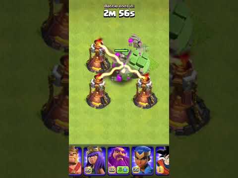 Mountain Golem vs Inferno tower lvl 5 #clashofclans #reels #gaming #shorts #games #sumit007