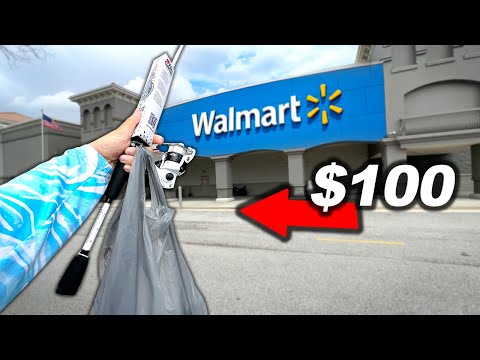 $100 Walmart BUDGET Fishing Challenge! (Rod/Reel/Lures) 2024