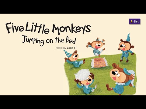 Five Little Monkeys Jumping on the Bed l Story Animation