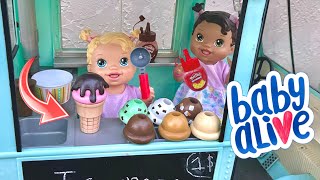 NEW Baby alive dolls daily routine ☀️ ice cream truck 🍦