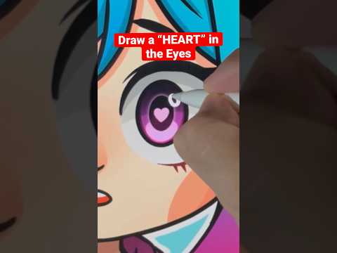 Draw a HEART in the Eyes #drawing #anime #procreate