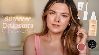 Natural Summer Makeup Look Using Drugstore Makeup Only & Affordable Brushes ✨☀️