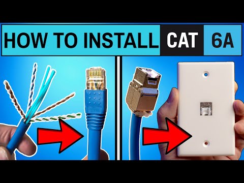 CONNECTING CAT6a CABLE TO PLUG | Cat6a KEYSTONE JACK INSTALL - HOW TO