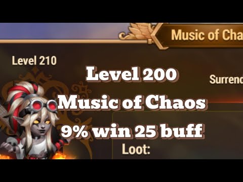 Hero Wars Music of Chaos Level 200 Low Buff, High Win