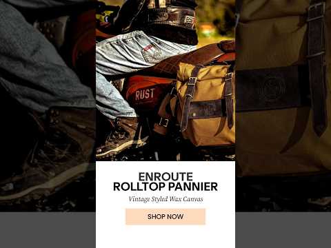 Enroute Side Pannier Saddlebag from R9Kustoms #r9kustoms #triumphbonneville #triumphscrambler