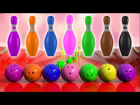 🍎 Blast Off to Learning! Letters Colors Animals Kinetic Sand Bowling Ball in Space Adventure 🚀