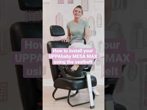 How to install your UPPAbaby MESA MAX using the seatbelt #carseatsafety #carseats #babygear