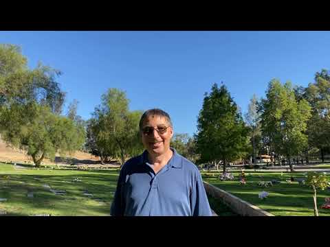 GATED PREY: Lee Goldberg at the LA Pet Memorial Cemetary