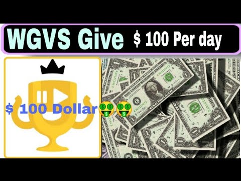 WGVS $100 dollar per win This is very best app for every one / Same tik tok make video and