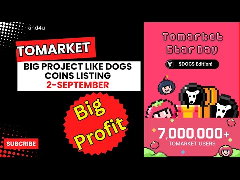 How to Create a ToMarket Airdrop Account on Telegram | Step-by-Step Guide || Lisitng on 2-September