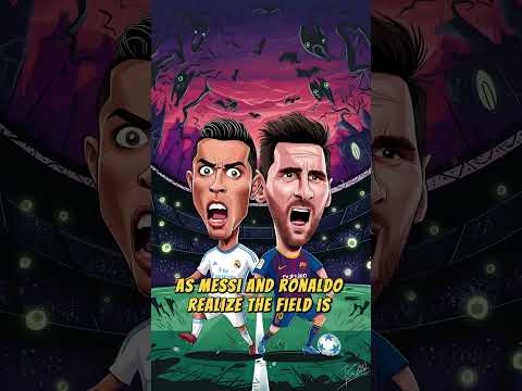 "Can Messi and Ronaldo Escape the Haunted Football Field?"#football #ronaldo #messi #shorts