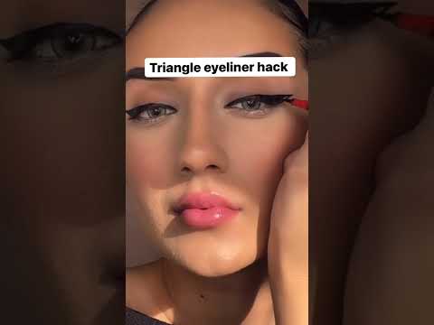 Triangle eyeliner hack | Makeup | #beauty  #beautiful #best #shorts