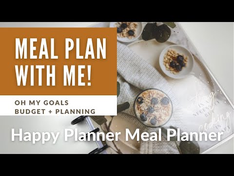 MEAL PLAN WITH ME in my HAPPY PLANNER MEAL PLANNER | Sunday Grocery Shopping List & Dinner Plans