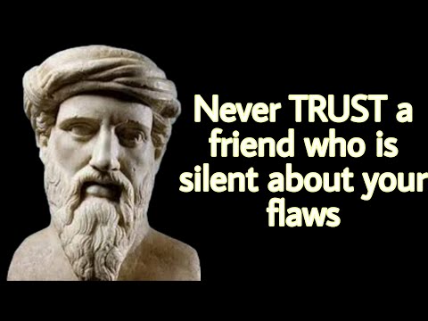 NEVER TRUST A SILENT FRIEND _ Pythagoras Quotes - Quotation & Speech