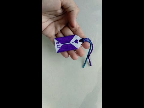 How to Make BTS Logo Bookmark |  BTS Origami Bookmark | DIY BTS Bookmark  #shorts  #bts #btsarmy