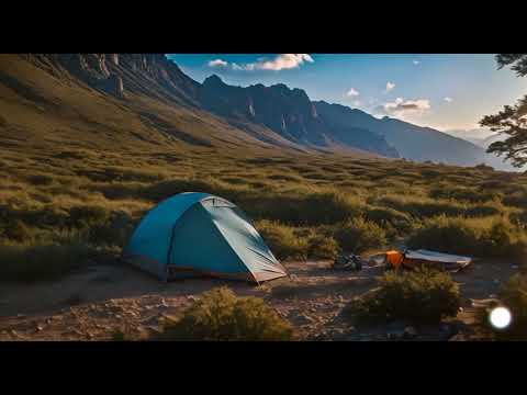 Generative artificial intelligence creates a video of the camping with beautiful tent