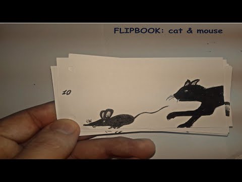 Флипбук КОТ и МЫШЬ / Flipbook CAT & MOUSE / animation / Flipbook for kids