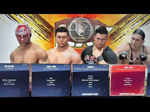 WWE 2K24 AWA wrestling: Frazer vs Mark C vs Finley vs Alexander! North American championship match