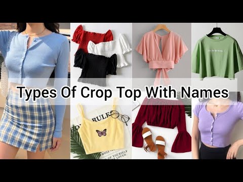 Types of crop tops with names/Types of crop t shirt/Crop top for girls/Types of tops with names