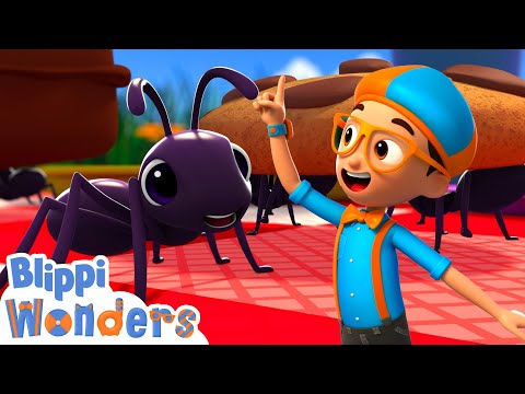 Blippi’s Big Ant Adventure | Blippi Wonders | Kids Cartoons | Party Playtime!