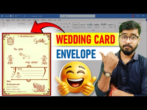 Wedding card envelope design in MS Word | Shaddi card ke liye envelope design kaise kare MS Word me