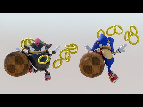 ➤ Sonic XL Vs Shadow XL - Jelly race [Eggman experiment]