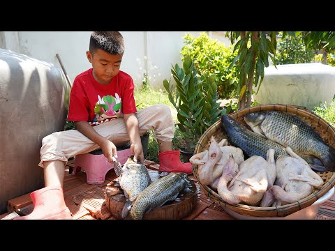 Yummy fish and chicken cooking with country style - Chef Seyhak