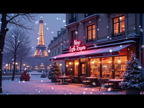 Paris Cozy Snowy Coffee Shop Vibes ☕❄️ – Lofi Hip Hop Beats for Studying, Relaxing, and Chilling