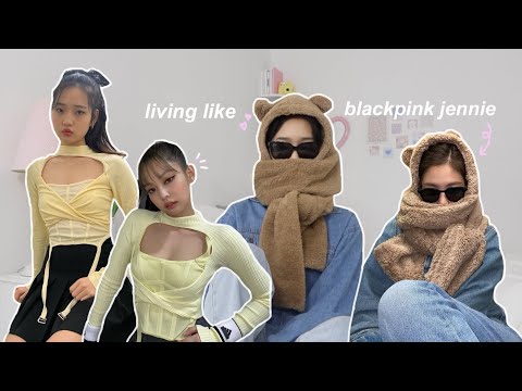 living like BLACKPINK JENNIE for a day (makeup, her outfits/style & diet) 블랙핑크 제니 따라하기